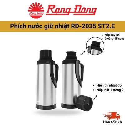 Phích nước giữ nhiệt Rạng Đông RD-2035 ST2.E dung tích 2 lít trang bị nắp phích hiển thị nhiệt độ thông minh