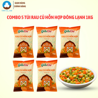 Combo 5 túi Rau Củ Hỗn Hợp Green One Đông Lạnh túi 1kg