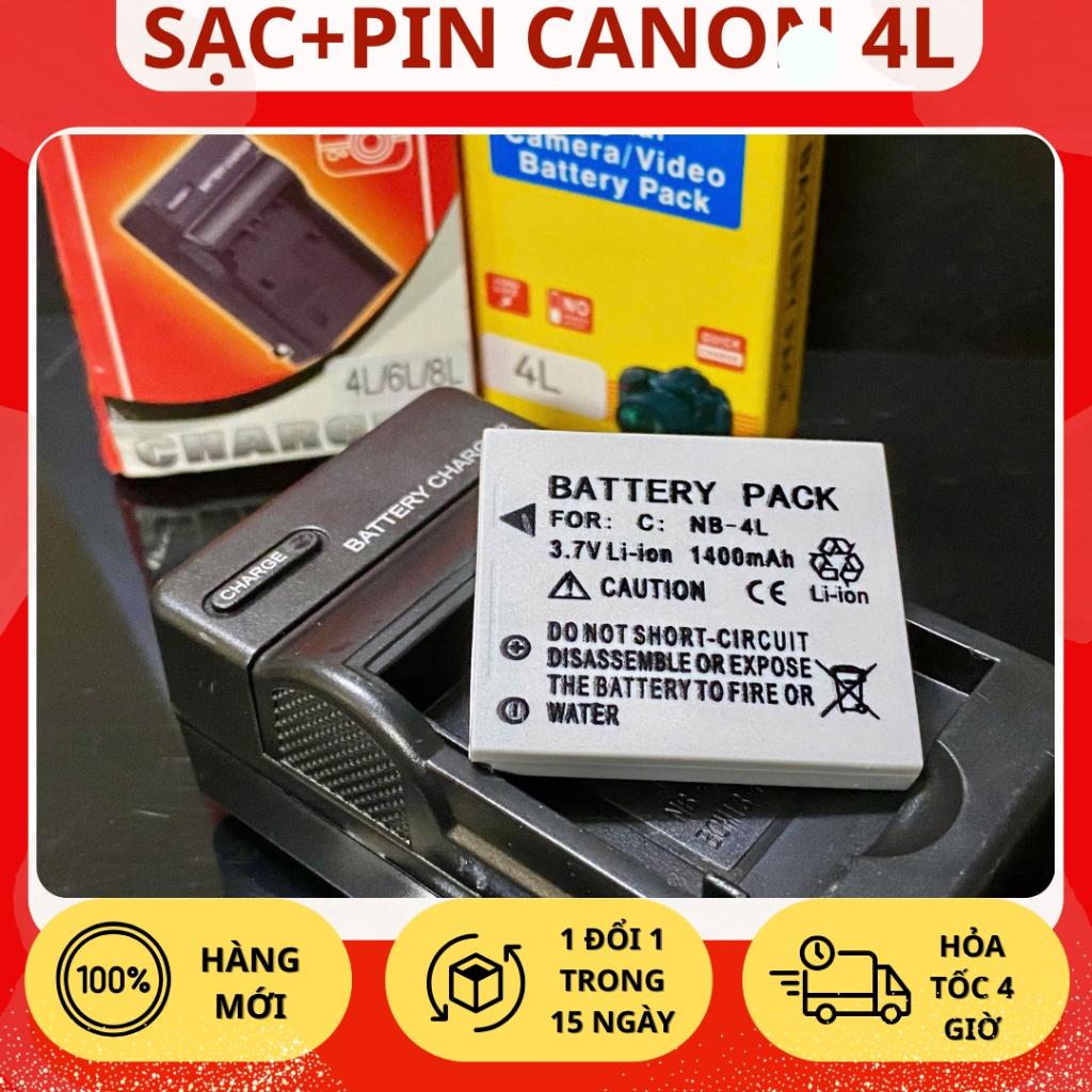Bộ Sạc, Pin Thay Thế Canonn 4L Cho IXY 31S, 210F, 410, 600F… Giá Tốt, Chất Lượng Cao