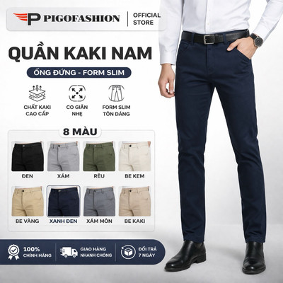 Quần kaki dài nam giả jean co giãn nhẹ SPMQKKJ01 PigoFashion trẻ trung thời trang