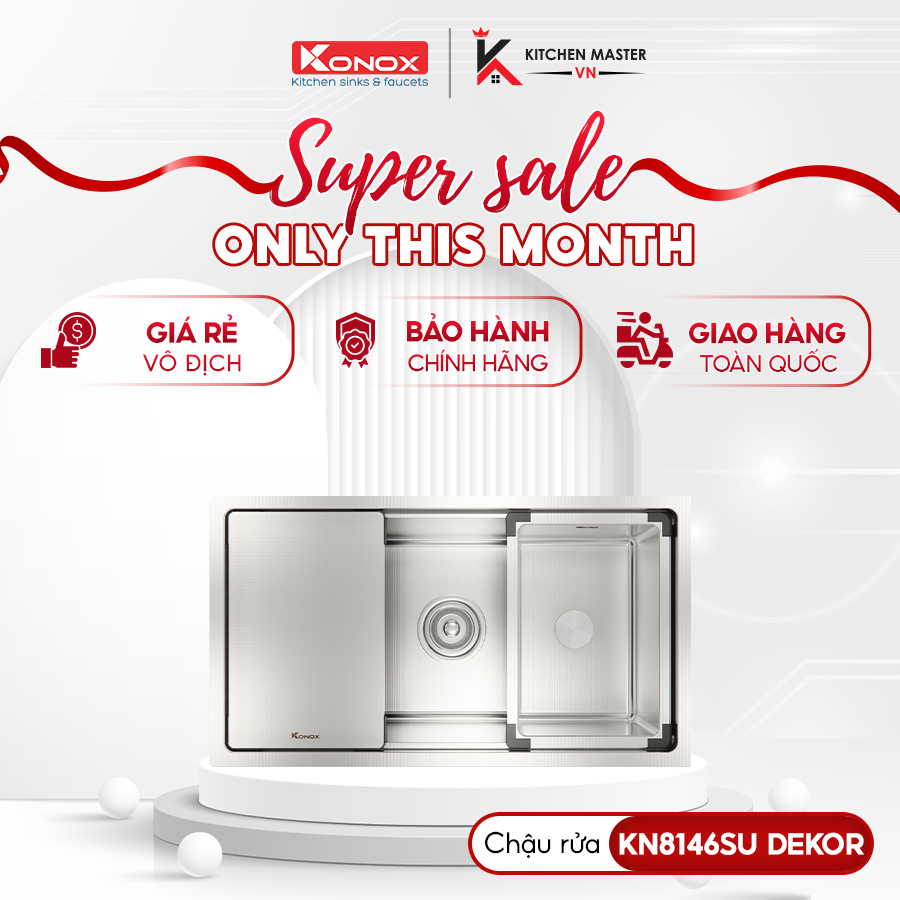Chậu Rửa Chén Konox Dekor KN8146SU – Giải Pháp Tối Ưu Cho Góc Rửa