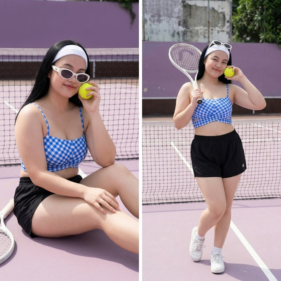 Quần bơi nữ BIKINI PASSPORT kiểu ngắn hai lớp - màu Đen - BS1015_BL | BigBuy360 - bigbuy360.vn