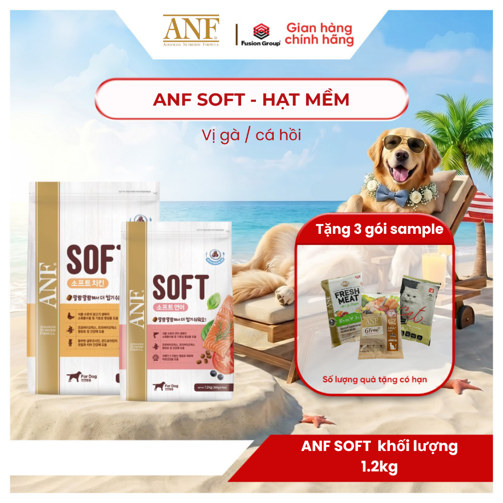 (1.2KG) ANF SOFT  - Thức ăn hạt mềm cho chó mọi lứa tuổi