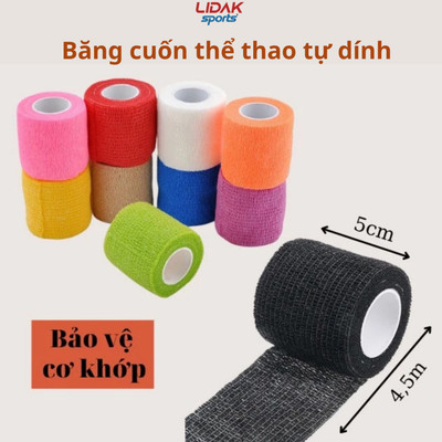 Băng cuốn thể thao cao su non độ co giãn tốt bảo vệ cổ chân và cổ tay khi vận động - LIDAK SPORT