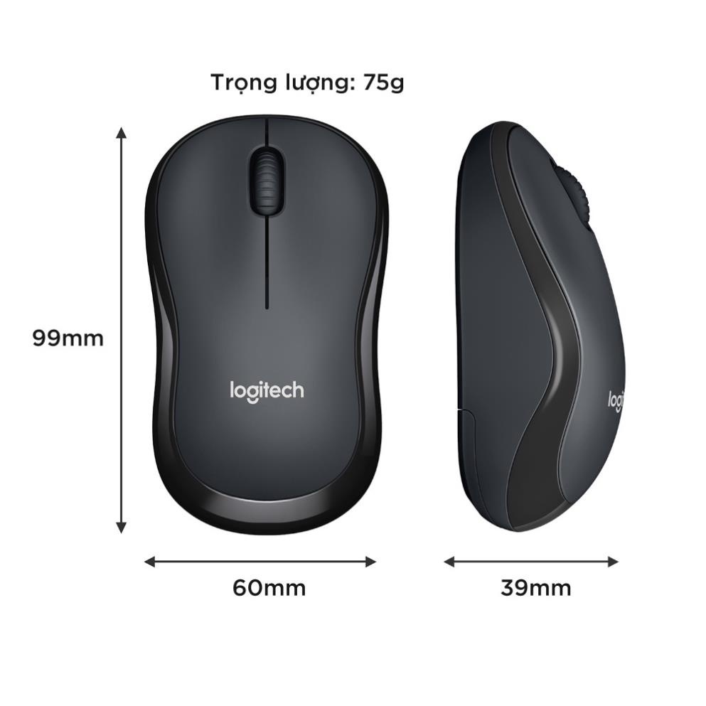 Chuột không dây Logi M220 , Chuột máy tính kết nối kép- chống ồn phù hợp đa thiết bị | BigBuy360 - bigbuy360.vn