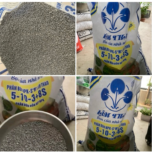 Phân lân lâm thao dạng viên npk lân lâm thao bón lót 5-10-3+8s san chiết từ bao 25 kg