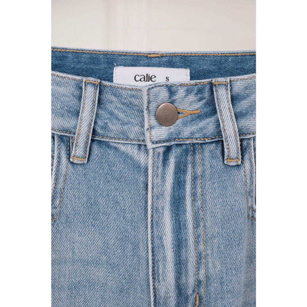 (Little Women) Quần jeans ống rộng wash màu, form basic thanh lịch, chất liệu mềm mát thời trang nữ Calie QJ071 | BigBuy360 - bigbuy360.vn