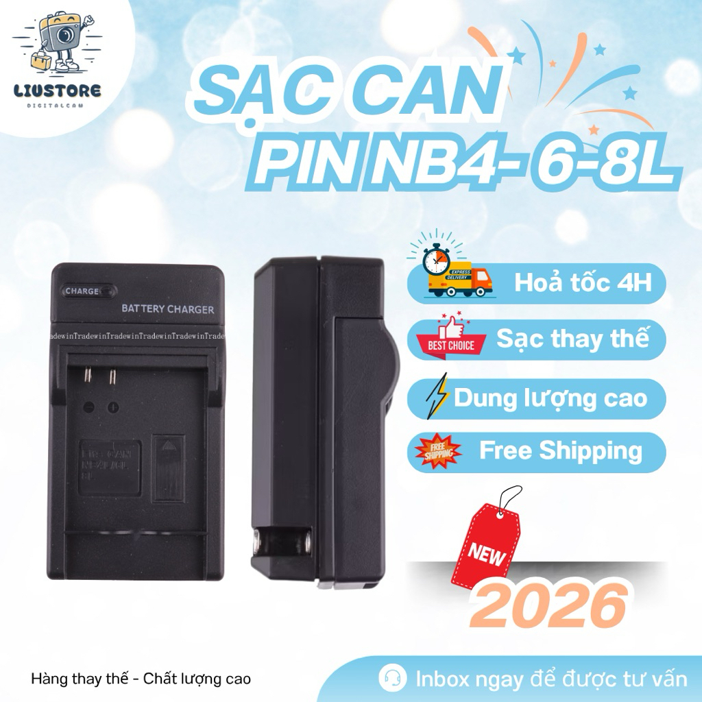 Tổng hợp Sạc Pin Máy Ảnh Canon NB-4L / NB-6L / NB-8L / NB-11L / NB-13L – Sạc Thay Thế Chất Lượng Cao