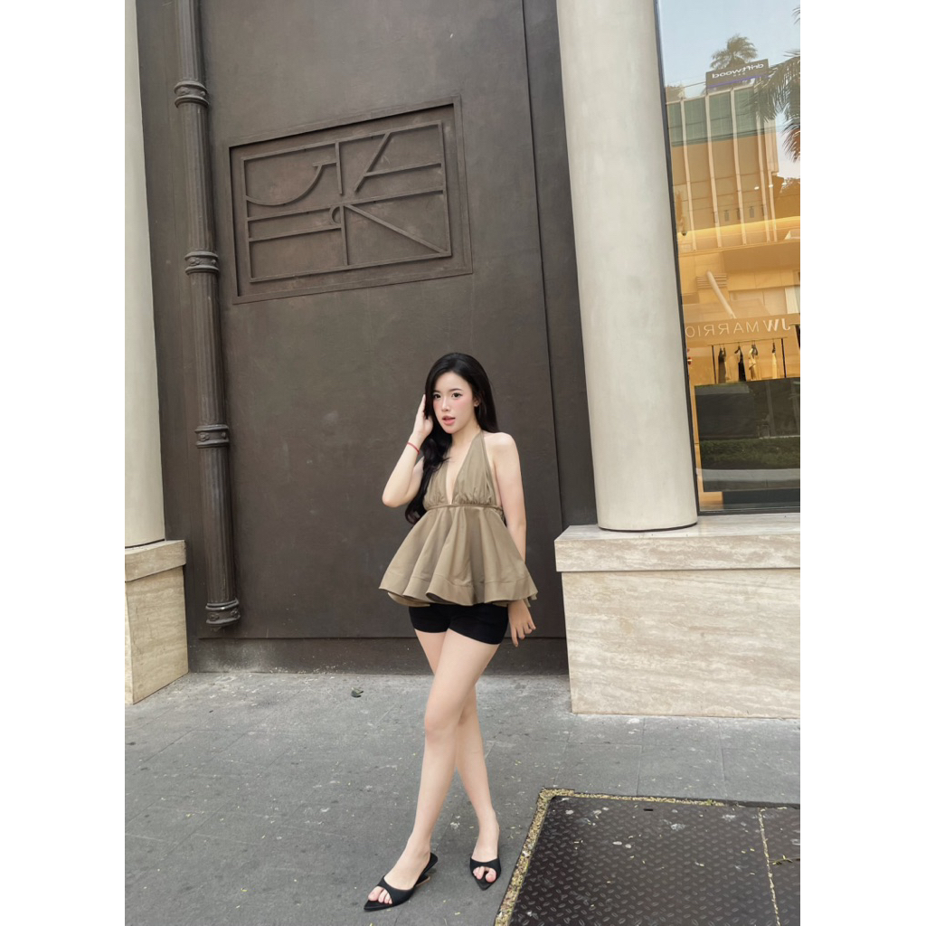 ( 𝐁𝐈𝐆𝐒𝐈𝐙𝐄 𝐒 => 𝟑𝐗𝐋 ) 𝐕𝐍𝟗𝟓 Áo “ 𝐘𝐞̂́𝐦 𝐜𝐨̂̉ 𝐕 “ xoè phồng sang chảnh tiểu thư phù hợp mùa hè by CarrotShop | BigBuy360 - bigbuy360.vn
