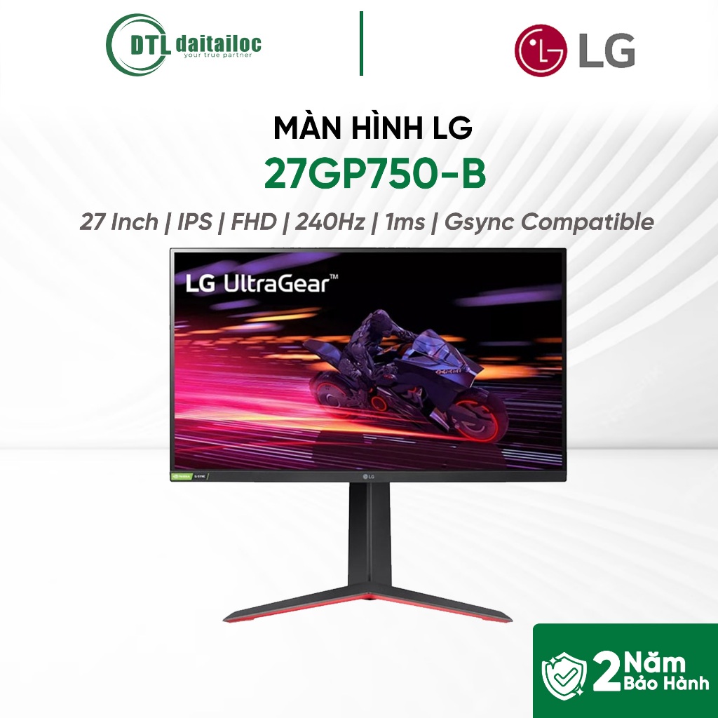 MÀN HÌNH LG 27GP750-B.ATV 27 INCH IPS FHD 240HZ 1MS G-SYNC COMPATIBLE | CHÍNH HÃNG | BẢO HÀNH 24 THÁ