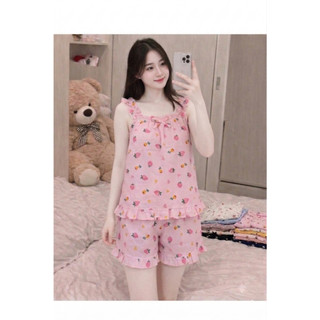 Đồ bộ ngắn dưới 55kg chất vải cotton hàn mềm mát.