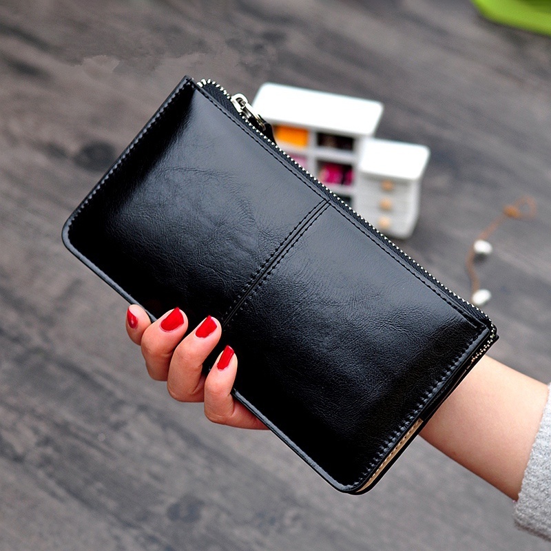 Phụ nữ mới Phiên bản Hàn Quốc Zipper Wallet Túi xách tay dài Đa chức năng Wristband Wallet