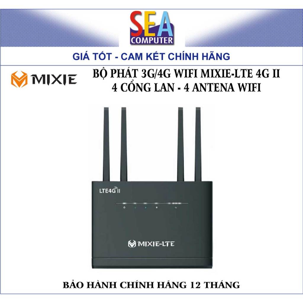 BỘ PHÁT 4G WIFI MIXIE-LTE 4G II 4 CỔNG LAN - 4 ANTENA WIFI