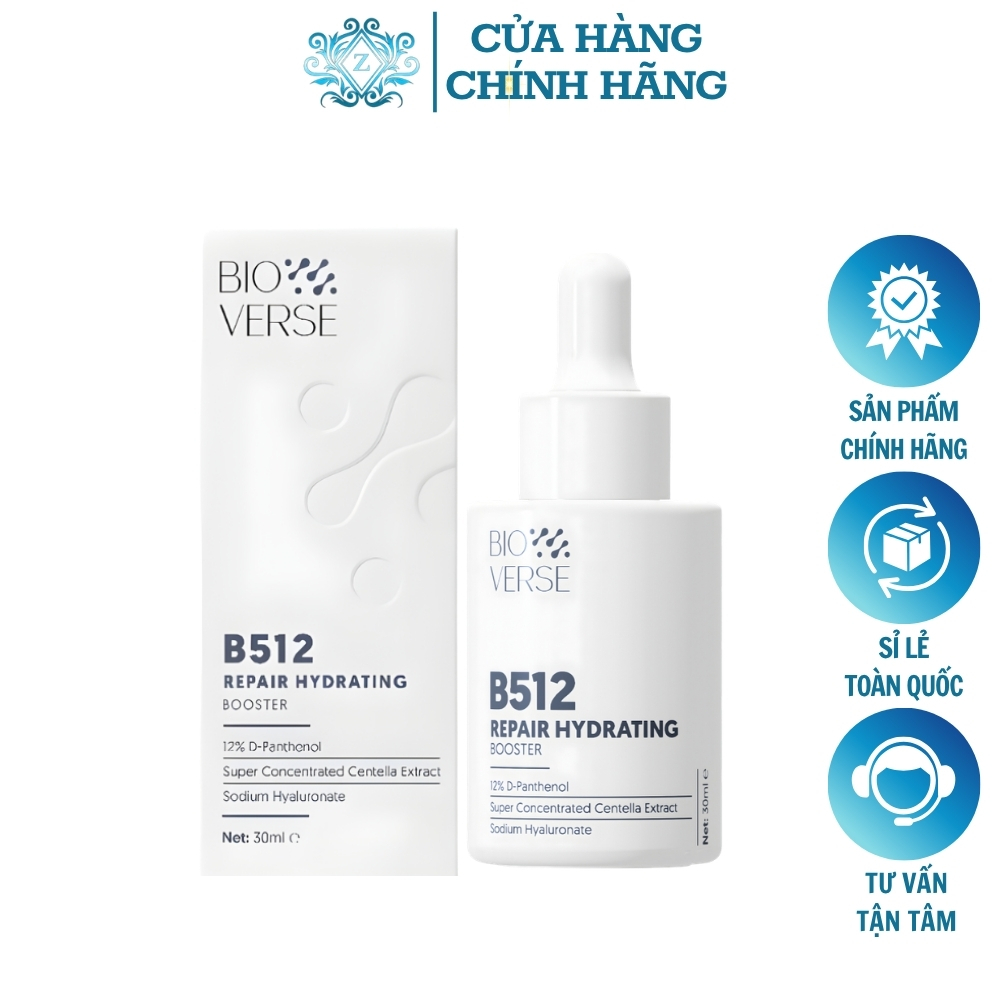 Serum Dưỡng Ẩm Bioverse B512 Cho Da Khô Giúp Cấp Ẩm Da Mặt Và Dưỡng Da Hằng Ngày Mang Lại Làn Da Mịn