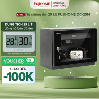 Tủ chống ẩm máy ảnh dung tích 25L Nhập Khẩu FUJIHOME DC-25M cao cấp, tủ bảo quản thiết bị đa năng