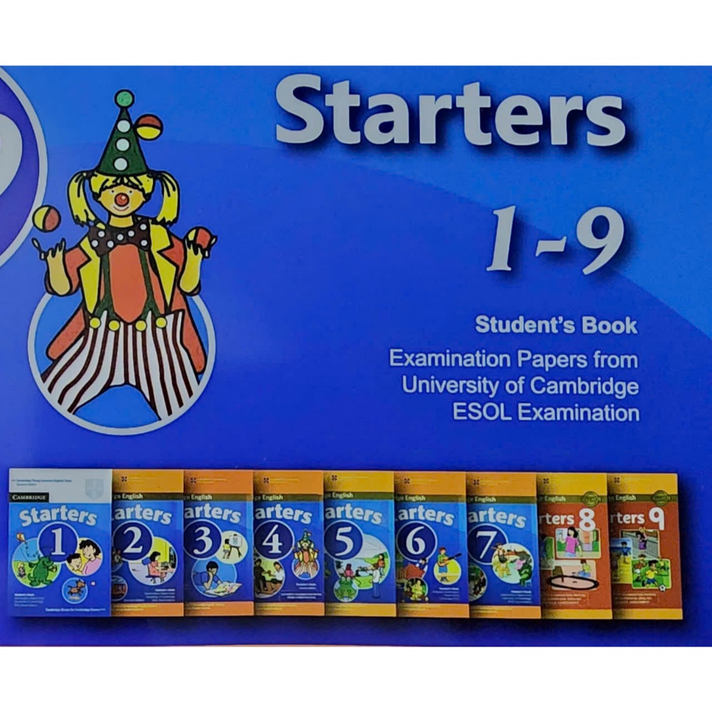 Vở - Bộ đề Starter 1-9, movers 1-9, flyers 1-9 (in gộp từ 1 tới 9 +mp3 và đáp án)