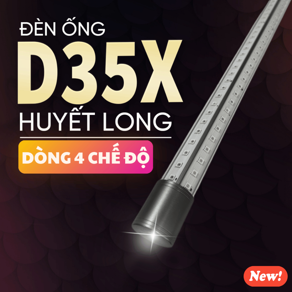 Đèn Huyết Long Zako D35X 4 Chế Độ  Chip LED RGB Độ Sáng Cao
