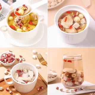 Canh dưỡng sinh tứ thần, set canh dưỡng sinh mix sẵn gồm hạt sen, khiếm thực, hoài sơn, bạch linh,...