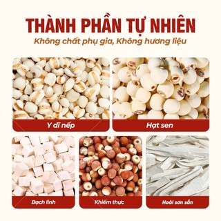 Canh dưỡng sinh tứ thần, set canh dưỡng sinh mix sẵn gồm hạt sen, khiếm thực, hoài sơn, bạch linh,...