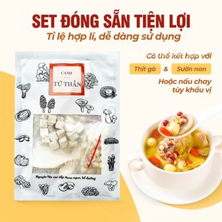 Canh dưỡng sinh tứ thần, set canh dưỡng sinh mix sẵn gồm hạt sen, khiếm thực, hoài sơn, bạch linh,...