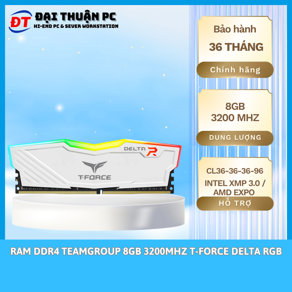 [FULL VAT] RAM TEAMGROUP 8GB 3200Mhz T-Force Delta RGB DDR4