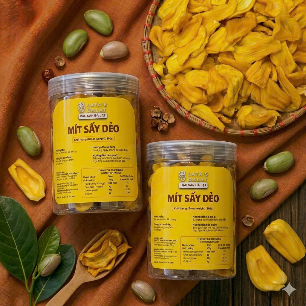 Mít Sấy Dẻo - Đặc sản LATA's Đà Lạt (300 Gram)