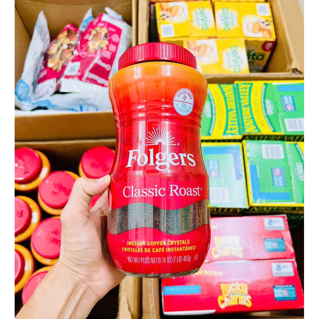 Cà phê hòa tan nguyên chất Folgers Classic Roast Instant Coffee