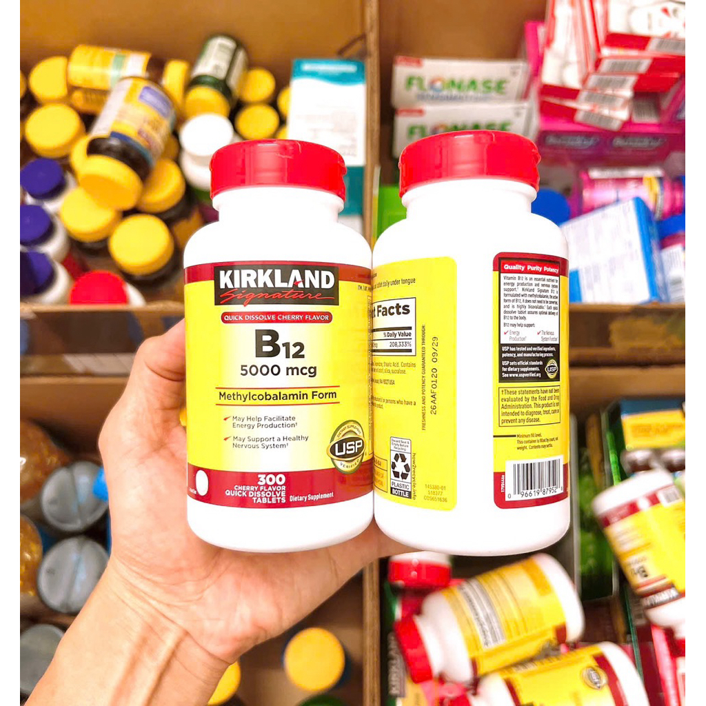 VIÊN UỐNG BỔ SUNG B12 KIRKLAND 5000mcg.