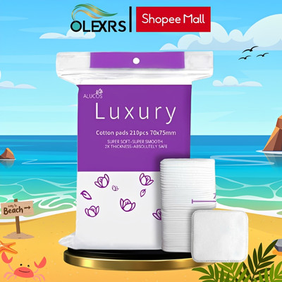 Bông Tẩy Trang Alucos Size Đại Luxury 210 Miếng Mềm Mịn