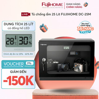 Tủ chống ẩm máy ảnh dung tích 25L Nhập Khẩu FUJIHOME DC-25M chính hãng, tủ hút ẩm chống mốc ống kính