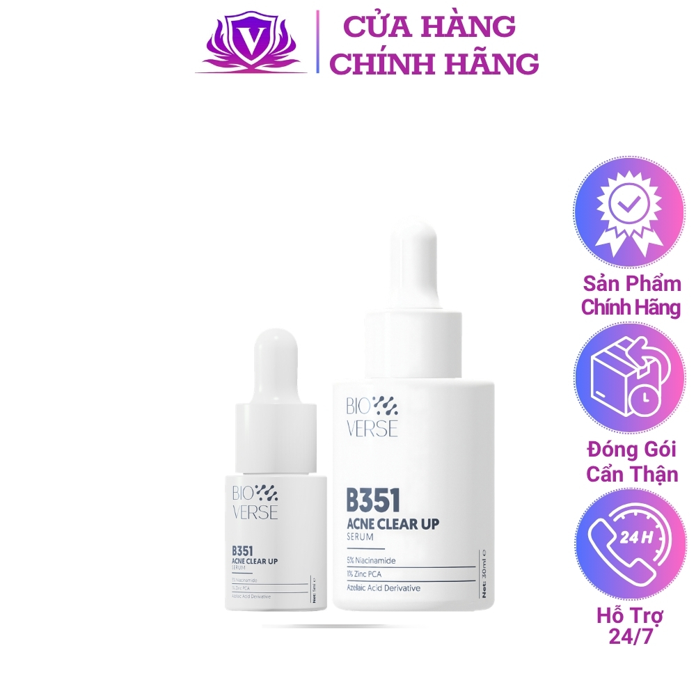 Serum Giảm Mụn Mờ Thâm Bioverse B351 Chính Hãng Cho Da Dầu Mụn Giúp Sáng Da Mặt Và Kiềm Dầu