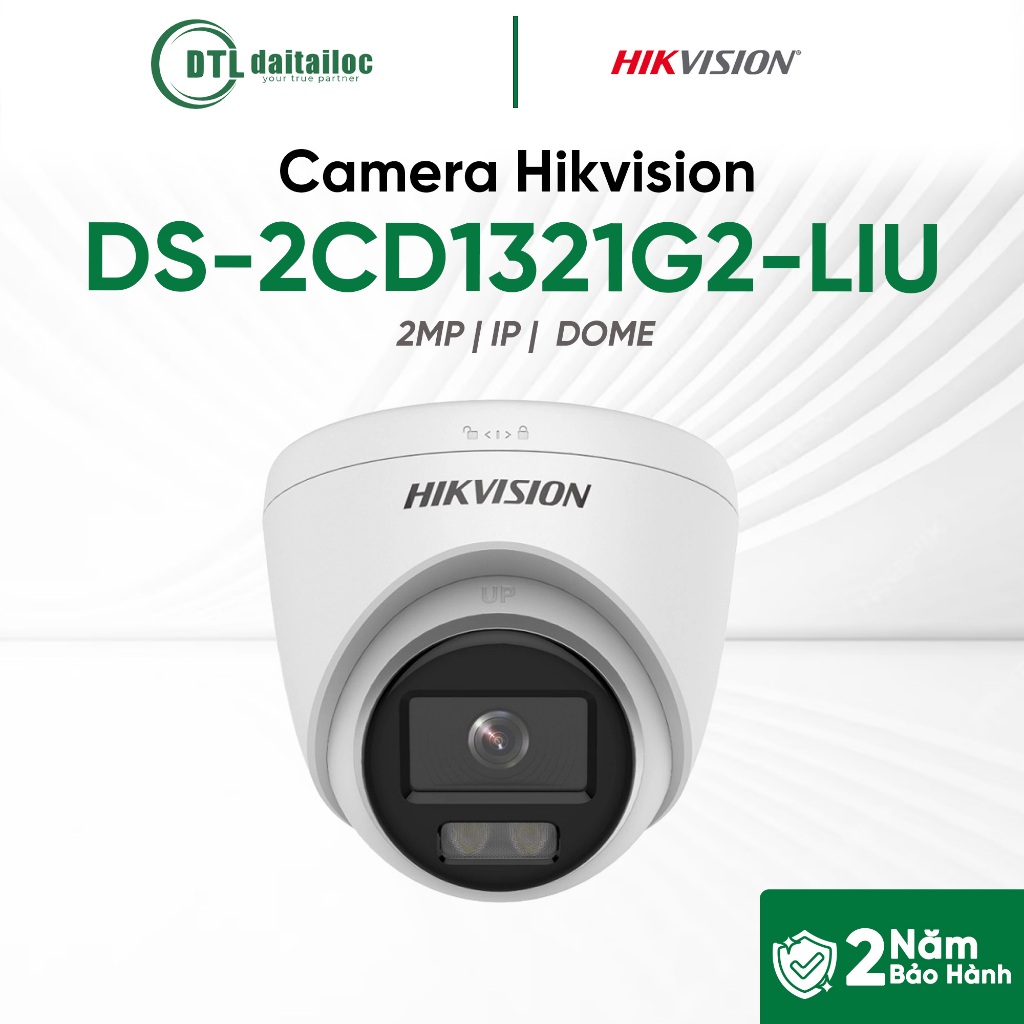 Camera Hikvision DS-2CD1321G2-LIU (2M/ IP/ DOME) | Chính Hãng | Bảo Hành 24 Tháng