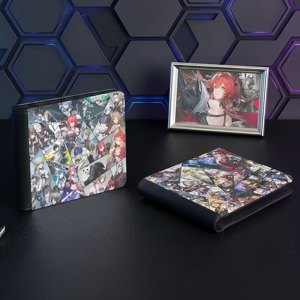 Ví Da Arknights - Arknights: Endfield, Ví Da PU Nhiều Ngăn Thiết Kế Đơn Giản Tinh Tế