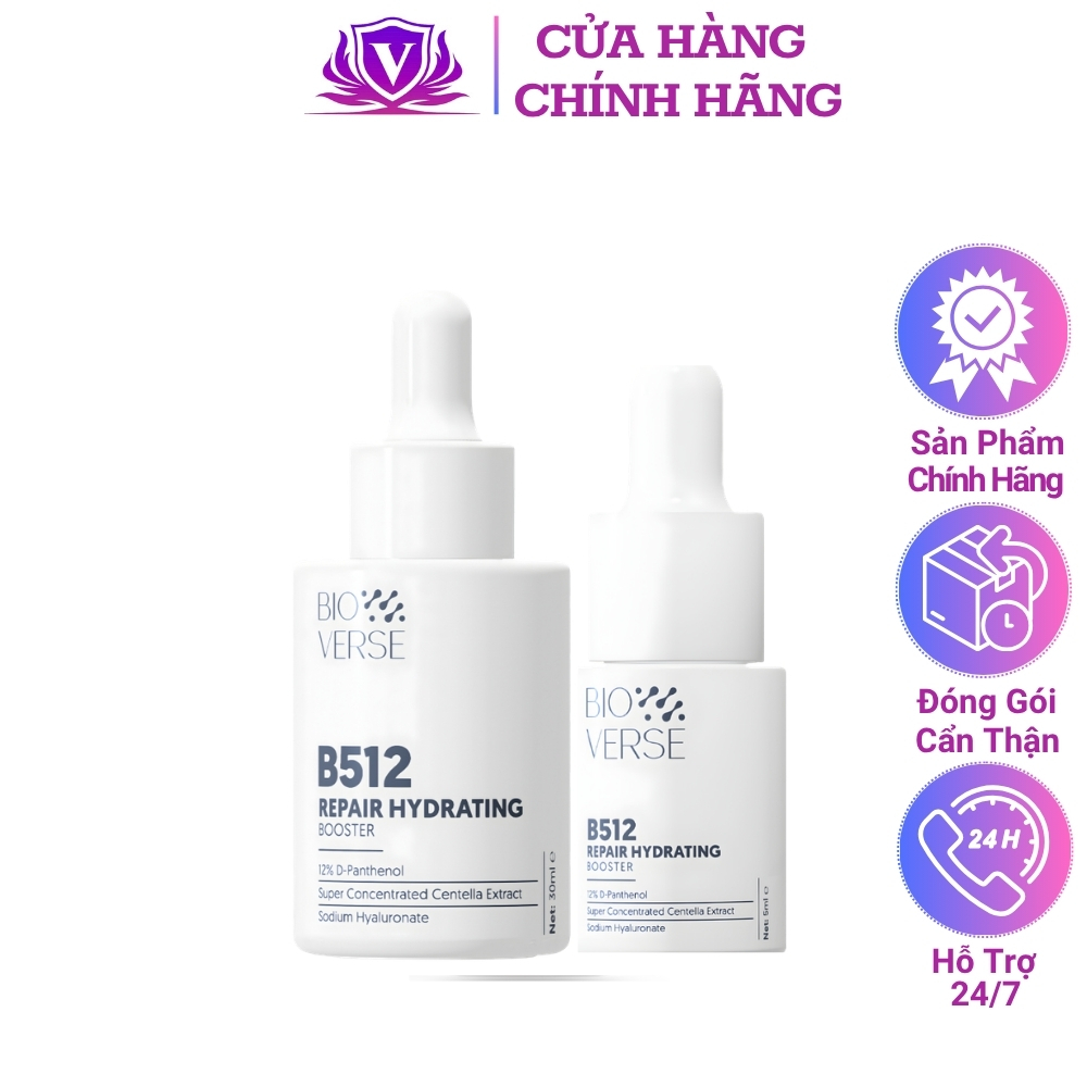 Serum Cấp Ẩm Bioverse B512 Giúp Cấp Ẩm Cho Da Mặt Và Dưỡng Da Mềm Mịn Hỗ Trợ Làm Dịu Giúp Da Khỏe Kh