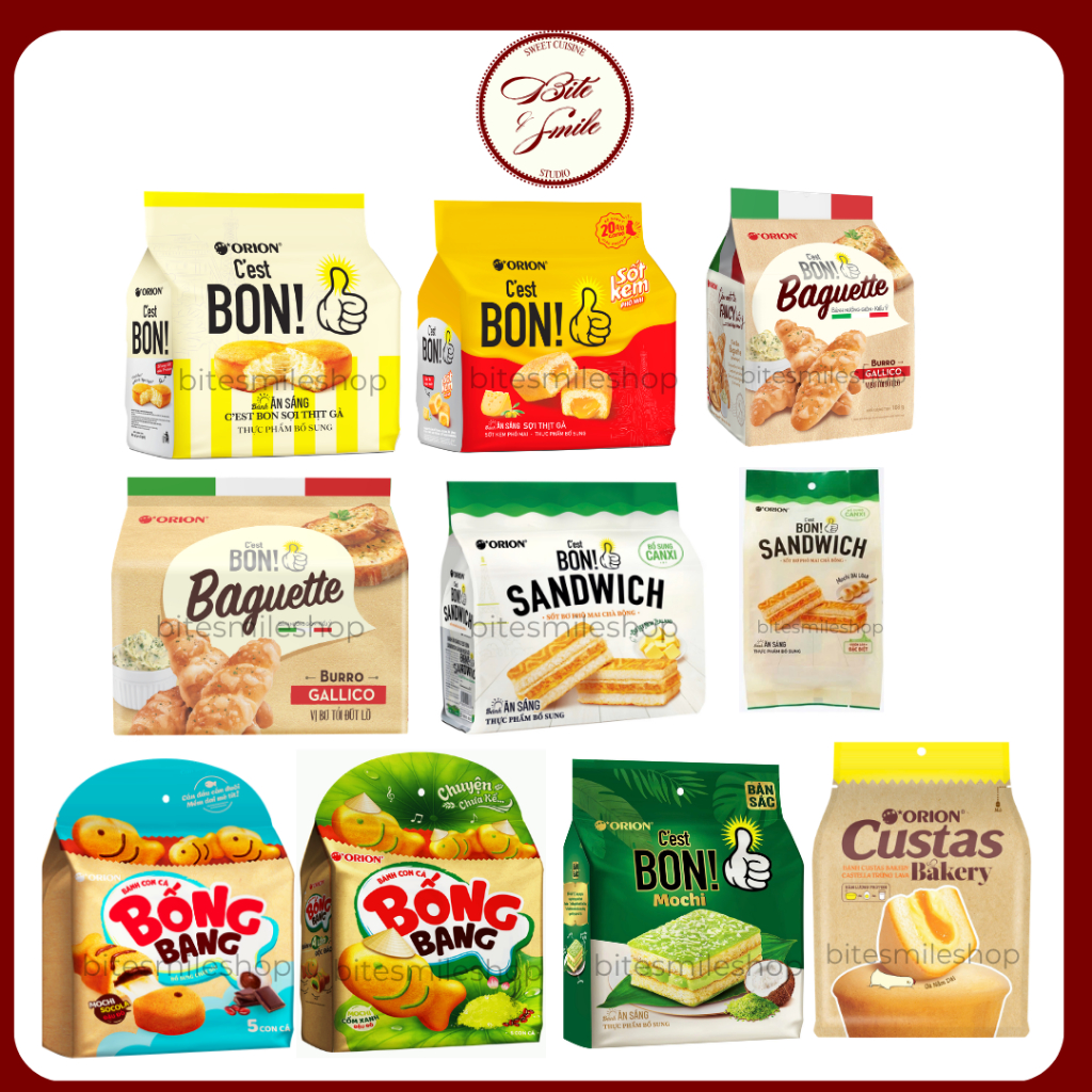 Bánh Ăn Sáng Cest Bon/ Bống Bang/ Baguette/ Sandwich/ Custas Bakery Trứng Orion Tiện Lợi
