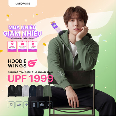 [2026] Áo Khoác Nam Cotton Chống Nắng Chống UV LIMEORANGE Hoodie Wings OM26027101