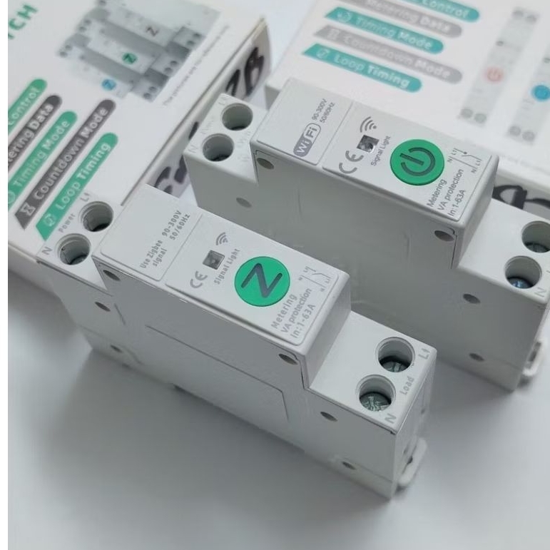 Công Tắc Wifi Công Suất Lớn Lắp Tủ Điện 63A 1Pha Tuya SHP-CB6
