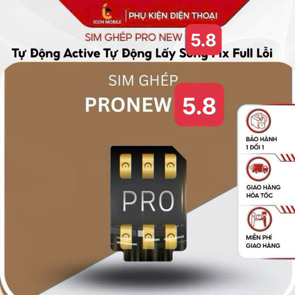 Sim ghép pro 5.8 EID mới nhất fix full như quốc tế cho phone lock sim ghép pronew 3.0