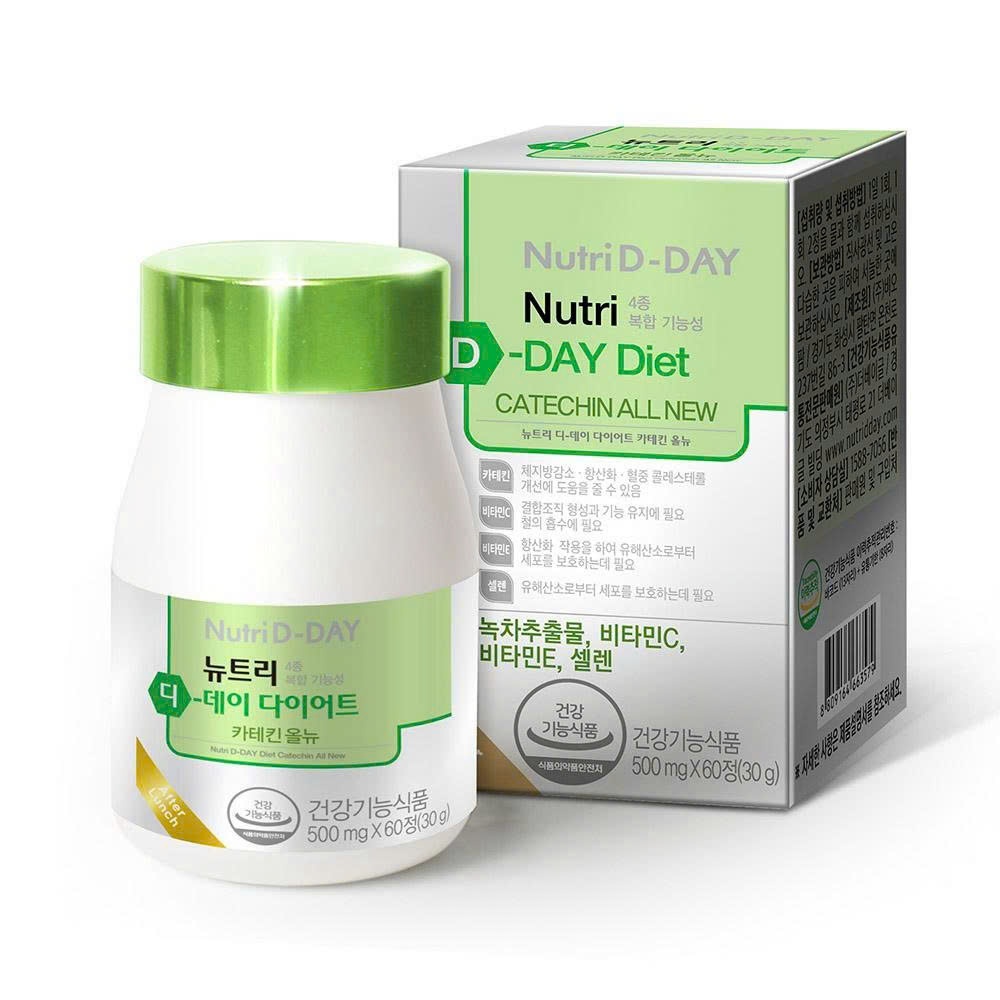 E98_COMBO Thực phẩm bảo vệ sức khỏe Nutri D-Day Diet Catechin All New Hộp 60 Viên