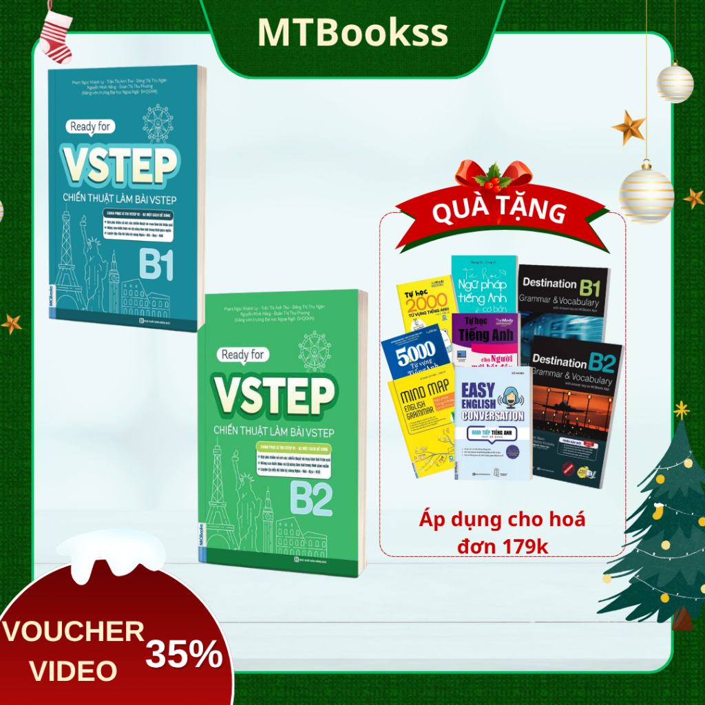 Sách - Combo Ready for VSTEP Chiến Thuật Làm Bài VSTEP B1,B2