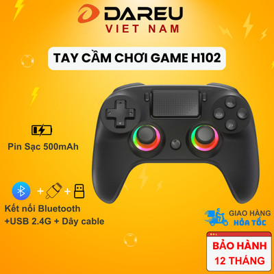 Tay cầm chơi Game Dareu H102 ( Kết Nối: 3Mode / Pin Sạc: 500mAh)