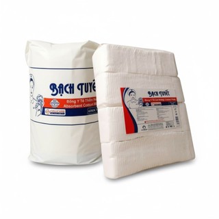 Bông gòn Bạch Tuyết chưa cắt, đã cắt miếng (size 7x7 cm) dùng trong spa và thẩm mỹ viện