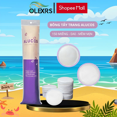 Bông Tẩy Trang Alucos Tròn 3 Lớp Mềm Mịn 150 miếng