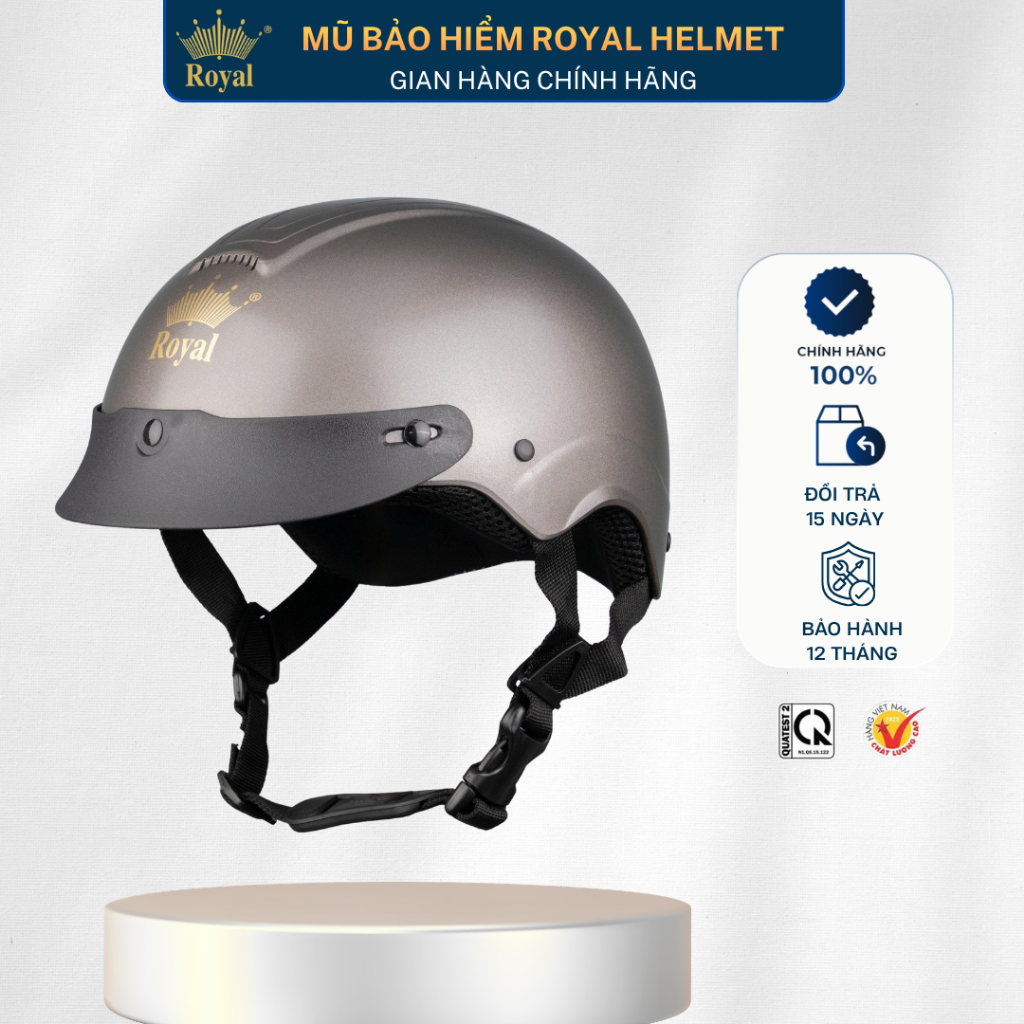 Mũ Bảo Hiểm Lưỡi Trai Royal M103 Chính Hãng Bảo Hành 12 Tháng