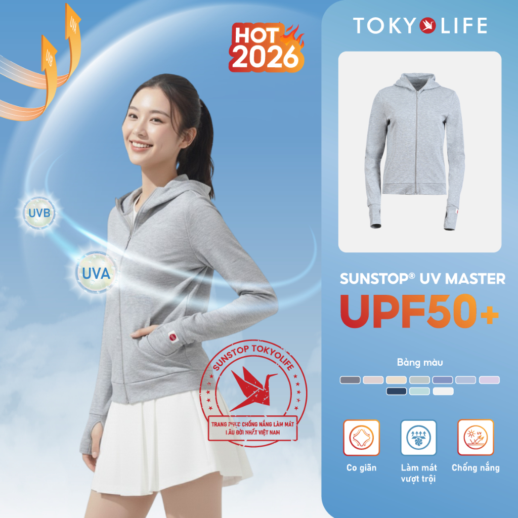 Áo khoác chống nắng dáng ngắn nữ dòng UV SunStop Master TOKYOLIFE mũ liền thoáng mát 40000465
