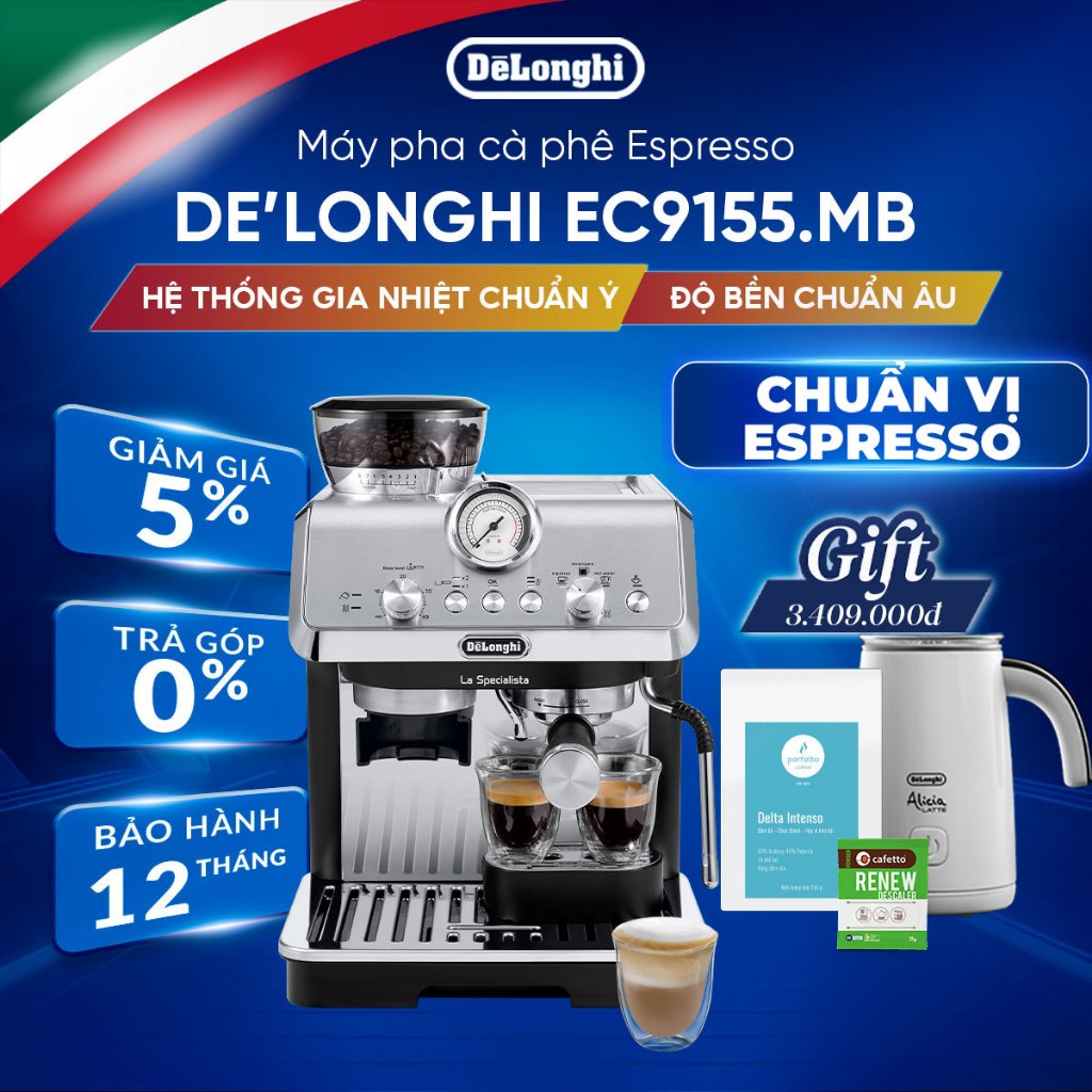 Máy pha cà phê espresso DeLonghi La Specialista Arte EC9155.MB