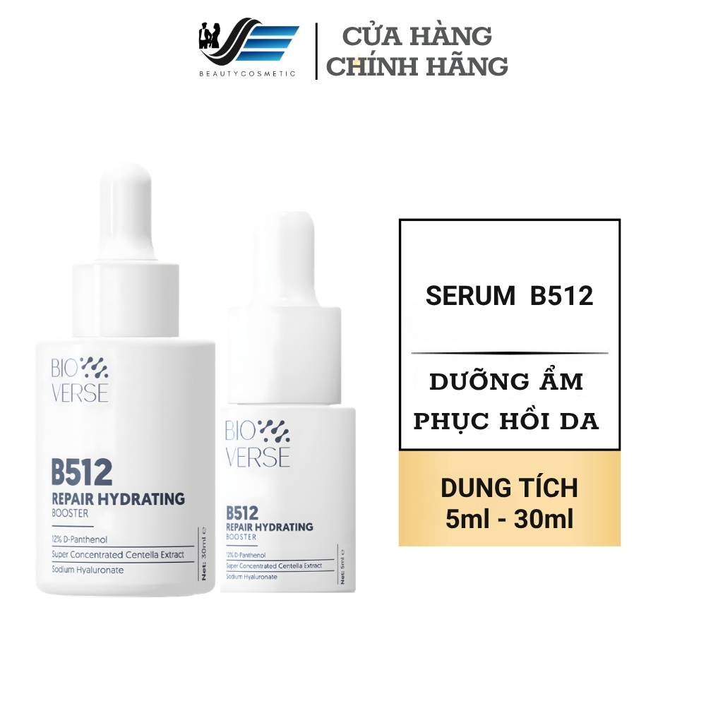 Serum Cấp Ẩm Phục Hồi Da Bioverse B512 Hỗ Trợ Giúp Dưỡng Da Mặt Khô Mềm Mịn Và Hỗ Trợ Dưỡng Ẩm Căng 