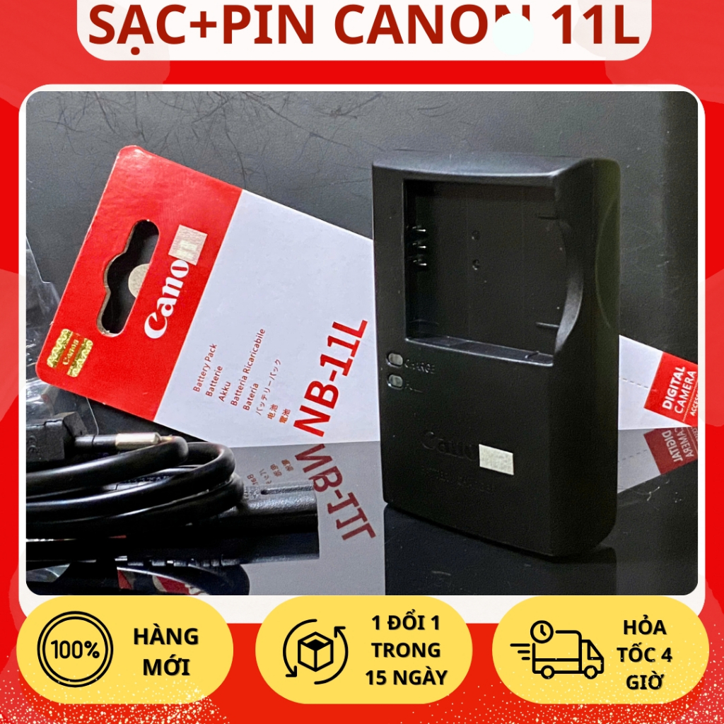 Bộ Sạc, Pin Cano 11L Cho IXUS 125 HS, 132, 135, 140, 145, 150, 155, 240 HS, 245 HS...