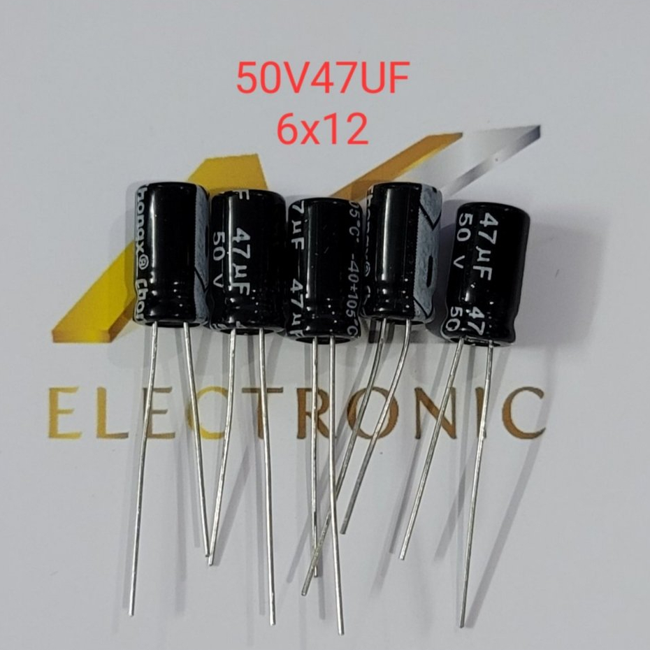 ( Combo 10con) Tụ hóa 50V47UF 50V 47UF 47UF50V 6x12mm (Combo)