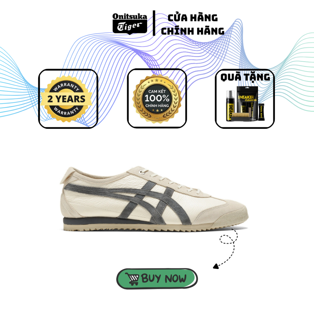 Giày Onitsuka Tiger Chính Hãng, Onitsuka Tiger Mexico 66 SD BIRCH/METROPOLIS Grey White Real Fullbox